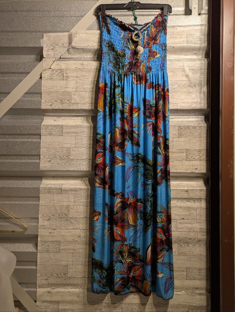 Claudia Richard Bright Blue Floral Maxi Dress